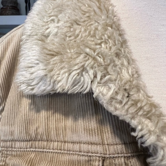 Abercrombie & Fitch Vintage Corduroy Sherpa Quilt Lined Snap Closure Coat Large - Picture 5 of 11